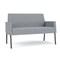 Lesro Mystic Lounge Reception Loveseat, Charcoal, RS Fog Upholstery ML1501 - alternate 1
